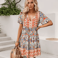 Angela | Bohemian Paisley Print Dress