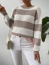 Betty | Striped Crewneck Knit Sweater
