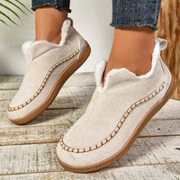 Cathy | Comfortable Suede Moccasin Boots with Faux Fur Lining