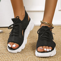 Cindy | Chunky Sole Lace-Up Sneaker Sandals