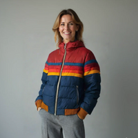 Deborah | Quilted Striped Color-Block Puffer Jacket