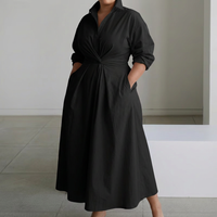 Denise | Collared Wrap Maxi Dress with Pockets