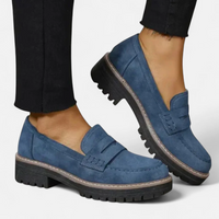Jennifer | Suede Platform Penny Loafers