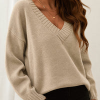 Kim | Relaxed Fit V-Neck Knit Sweater