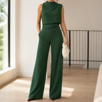 Marcia | Elegant Halter Wide Leg Jumpsuit