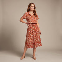 Margot | Women's Floral Smocked Waist Midi Dress