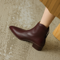 Michelle | Pointed Toe Block Heel Ankle Boots